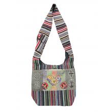 Cotton Multi Peace Sun Moon Heart Celtic Artwork Bag RIB25750