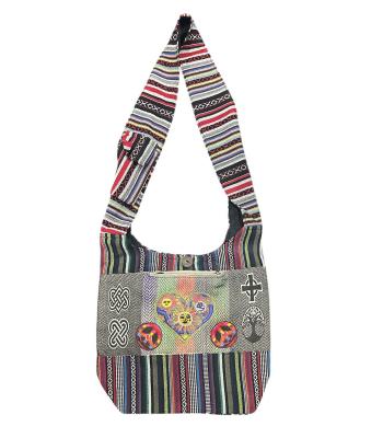 Cotton Multi Peace Sun Moon Heart Celtic Artwork Bag RIB25750