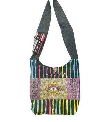 Cotton Multi Patchwork Butterfly Third Eye Celtic Artwork Bag RIB25760 