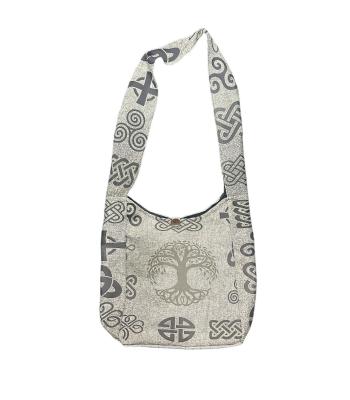 Cotton Gray Multi  Celtic Tree of life Bag RIB25764 