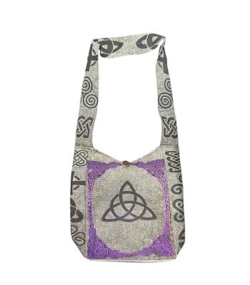 Cotton Gray Multi Celtic Triquetra Bag RIB25765 