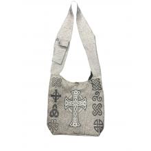 Cotton Gray Multi Celtic Cross Bag RIB25766
