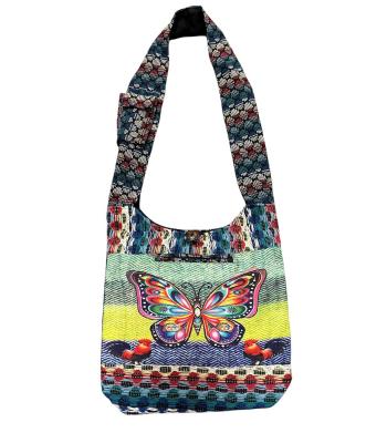 Cotton Patchwork Multi Color Butterfly Bag RIB25820