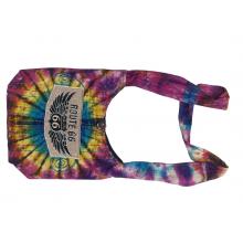 Cotton Multi Purple Tie Dye Route 66 Bag RIB25929