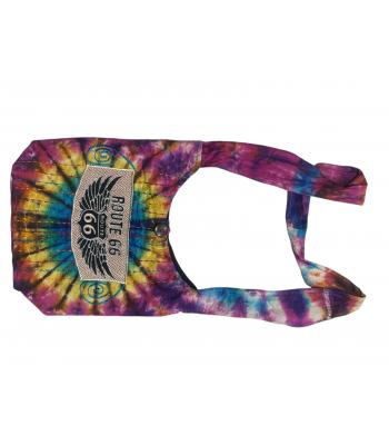 Cotton Multi Purple Tie Dye Route 66 Bag RIB25929 