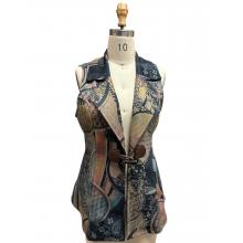 Women Blue Multi Suede Cali Vest RK25620