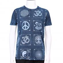 Cotton Stonewash Multi Spiritual Symbol  T shirts S105