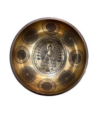 Tibetan Antique Laser carving Buddha Singing Bowl  SB10  