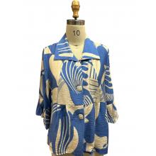 Women's 3/4 Quarter Blue Sea 3 Button Jacket KCT25008