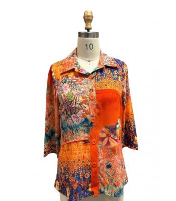 Artwork Multi Color Floral Button Shirt  KX25025 
