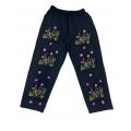 Cotton inside soft lining Floral embroidery butterflies Pant D1439