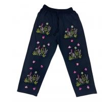 Cotton inside soft lining Floral embroidery butterflies Pant D1439