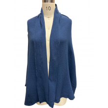 Cotton wrinkle super soft open front cardigan KD26135
