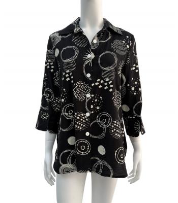 Women's Black and white  Artwork  Black Rock Shirt KH26191