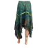 Cotton Green patchwork thread artwork fringe boho  Short Mushroom  Skirts R261121