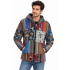 Cotton Multi Patch Zip up Hooded  Bohemian Mushroom Jacket (D505)