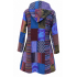 Cotton Patchwork Fleece  Lining Long  Jacket D554