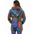 Cotton Patch Block Print  Zip Hooded Lining  Jacket D555
