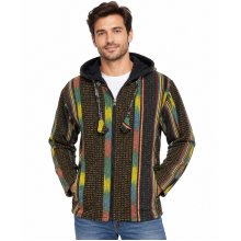 Cotton Multi thread Zip Hooded Fleece Lining Jacket (D627)
