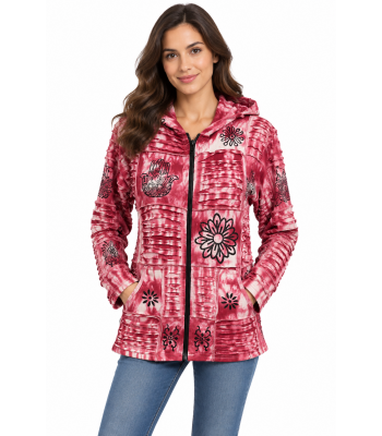 Cotton Patchwork Razor Cut Block Print Jacket D931 
