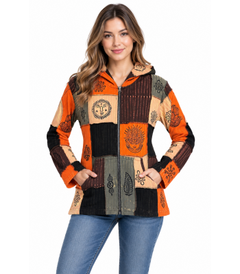 Cotton Patchwork Emb Jacket D983 