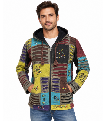 Cotton Multi Patch Fleece Lining Jacket DI70 