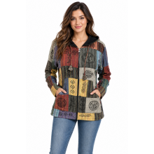 Cotton Multi Patch Fleece Lining Jacket (DI72)