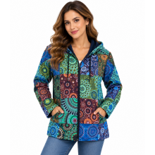 Cotton Multi Mandala Lining Chakra Zip Jacket DT108
