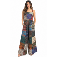 Cotton Multi Color Patchwork Festival Jumpsuit Overall DT123
