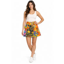 Cotton Multi Free Style  Red Sea  Mini Skirt HF44