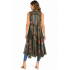 Women Multi Patchwork Long Open Front Vest Cardigan KBS2212