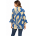 Women's 3/4 Quarter Blue Sea 3 Button Jacket KCT25008