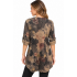 Women's Forest Dark Tap Slv V neck Tunic Top  KH26700