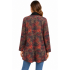 Women's Multi Color Red Wood Singe Button Open Front Jacket Cardigan KH26713