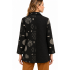 Women's Black and White Cloud Three Button kamana Jacket  KH26714
