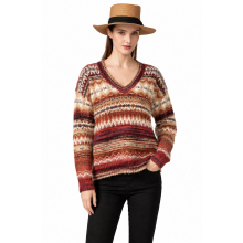 Women's Earth V neck Sweater Top  KN26838