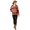Women's Rust Super Soft Hood Sweater Zip Jacket  KN26842
