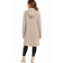 Women's Knit Relaxed Patch Pocket Open Front Long Cardigan Jacket KN26849