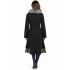 Women Black and White Patch Fur Jacket Coat KT26814