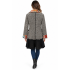 Women's Black and Grey Patch with Multi Color Trim X  Thread Jacket  Coat KT26816