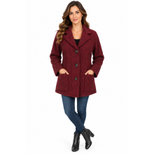 Women's Collar Three Button Plaid Holidays Jacket KT26817