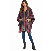 Cotton Two Pocket Fringe Hooded Pullover KTB443