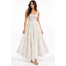 Cotton Comfy Panel Ombre Long Skirt  KTK26319