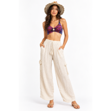 Soft Cotton Drawstring  Box Pocket  Pant  KTK422