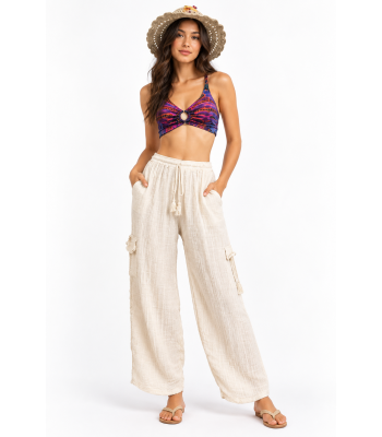 Soft Cotton Drawstring  Box Pocket  Pant  KTK422 
