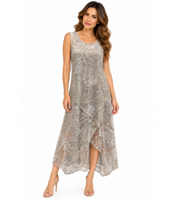 Women's Burnout Artworks Inside Lining Dress KV25070