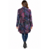 Women's Purple Burnout California Open Front Long Cardigan KV26863