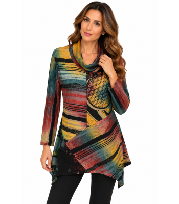 Women's Cowl Neck Tunics  KV8215