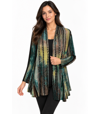 Women's Gold Open Front Cardigan (KV8208)