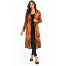 Women's Open Front Long  Cardigan  (KV9143)